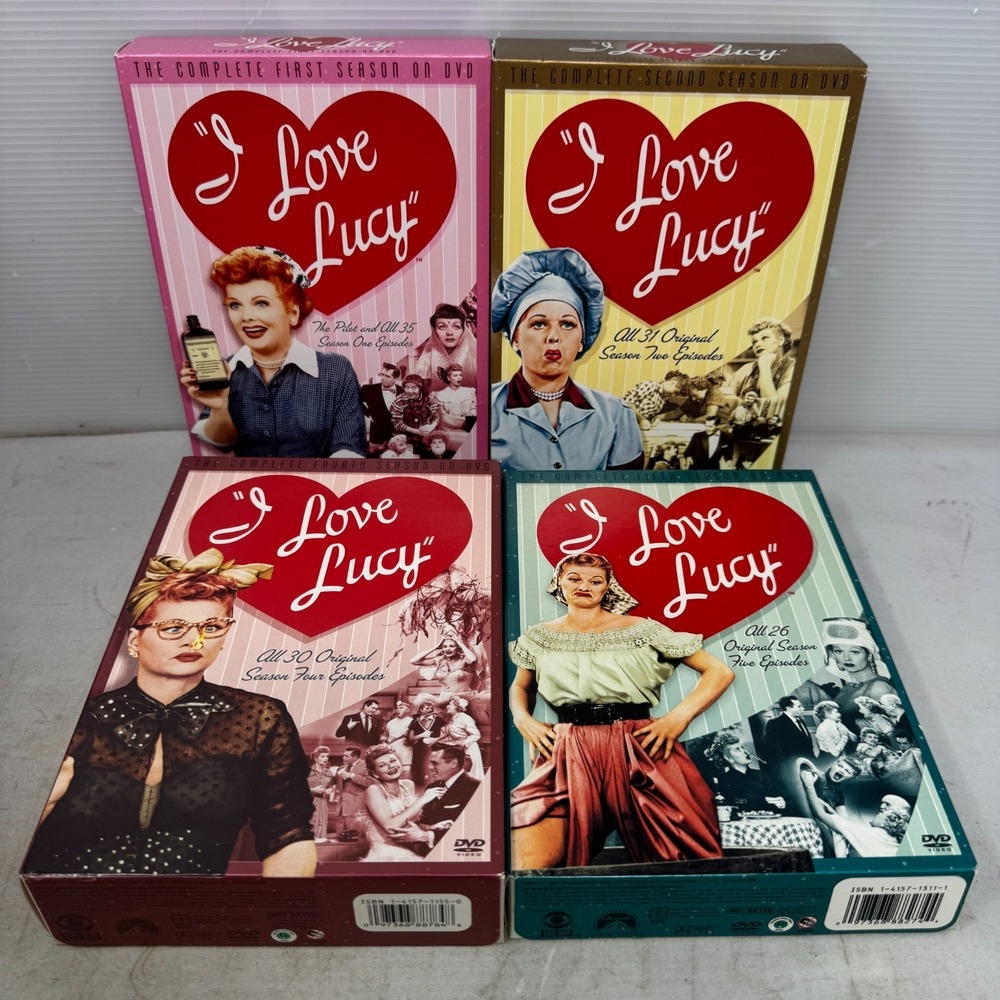 I Love‎ Lucy Complete 1st, 2nd, 4th, 5th Season DVD Box Sets Tested Working